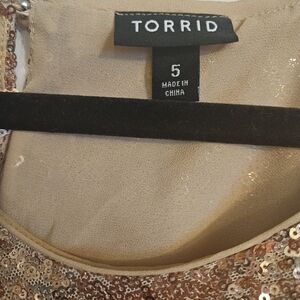 Champagne pink sequin top